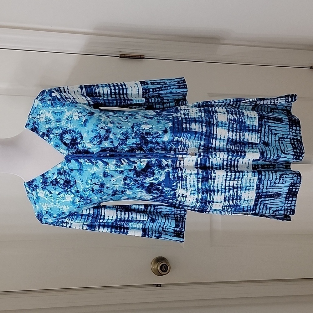 Sandiva Size XS Blue & White Swimsuit Coverup, Excellent Used Condition
